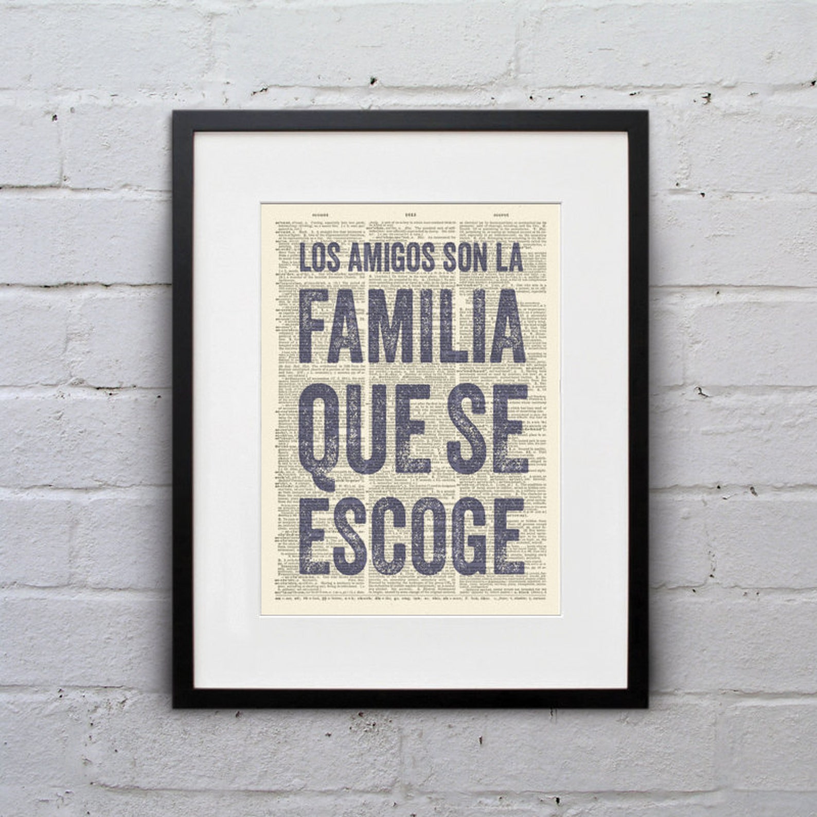 Los Amigos Son La Familia Que Se Escoge Quote Español Etsy