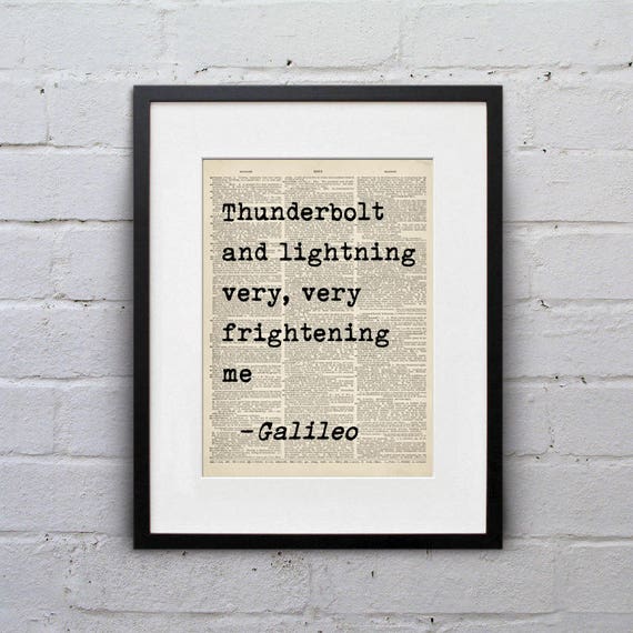 Thunderbolt And Lightning Very Very Frightening Me / Galileo | Etsy