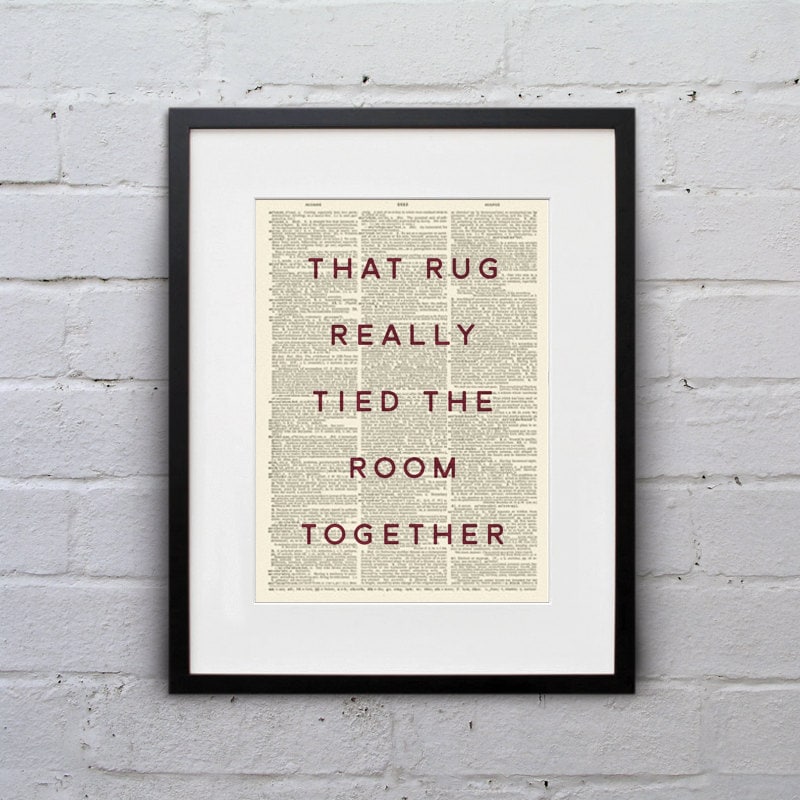 Handmade Big Lebowski rug inspired by The Dude's iconic rug