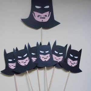 Cake Topper/ Superhero Cake Topper and 6 cupcake picks/ Superhero/ Superhero Topper and Cupcake Picks
