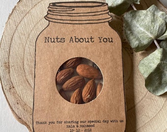 Wedding Favours/ Nuts about you/ Favours Bags/ Personalised Wedding/ Custom Wedding Gift