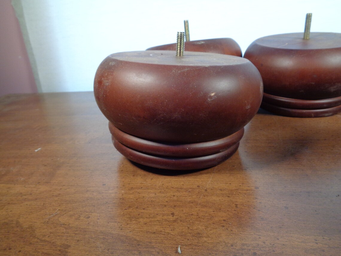 Massivholz Brötchen Füße 4er Set | Etsy