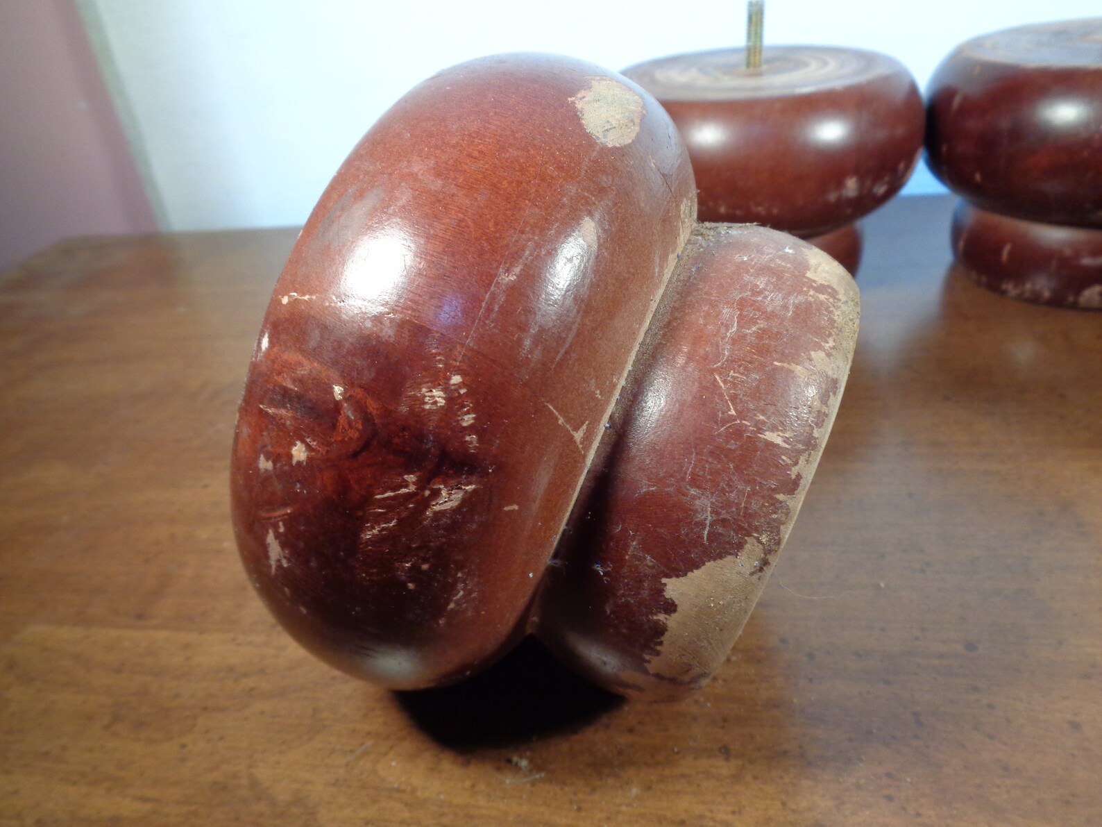 Massivholz Brötchen Füße 4er Set | Etsy