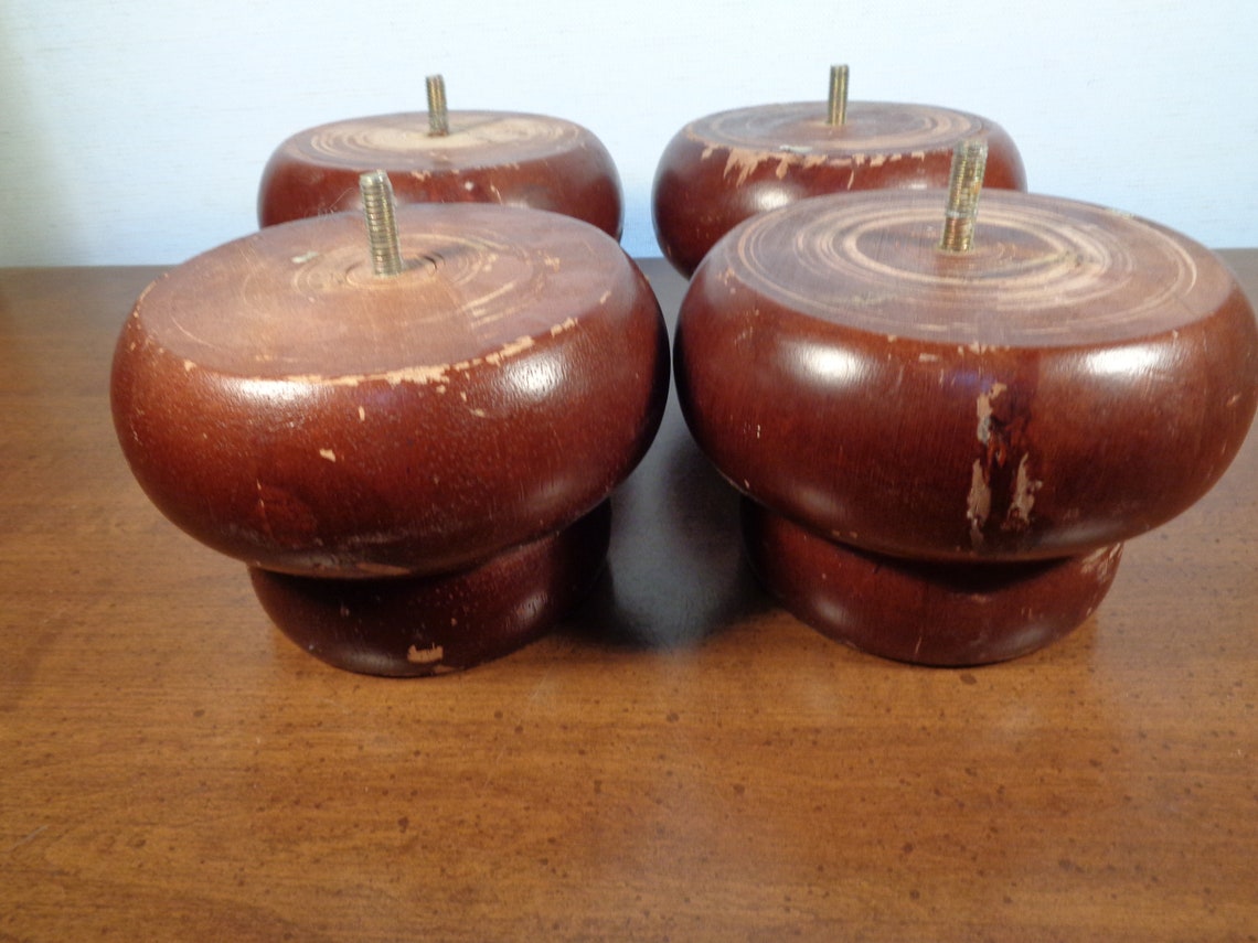 Massivholz Brötchen Füße 4er Set | Etsy