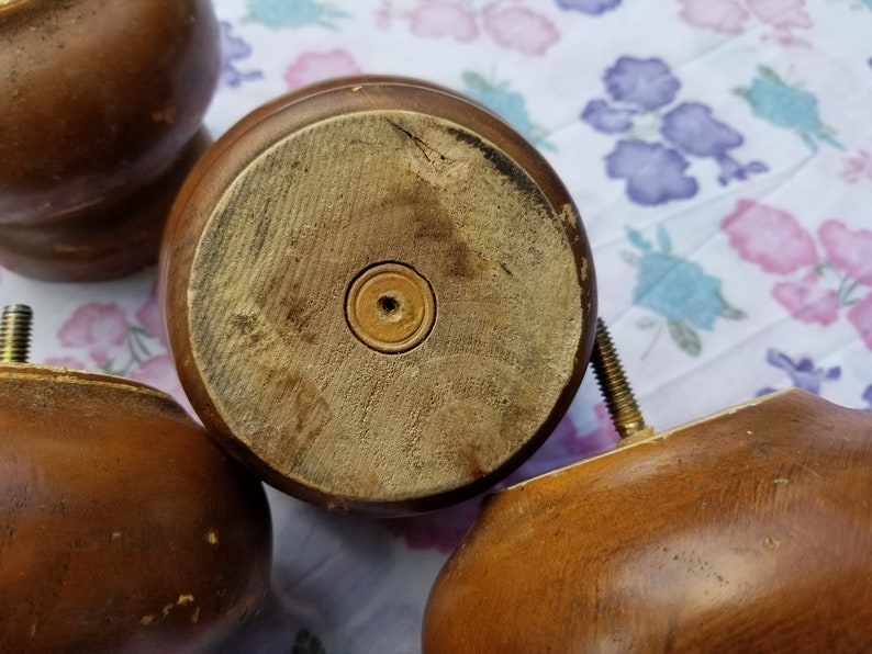 Vintage Footed Bun Furniture Feet Set of 4 Etsy