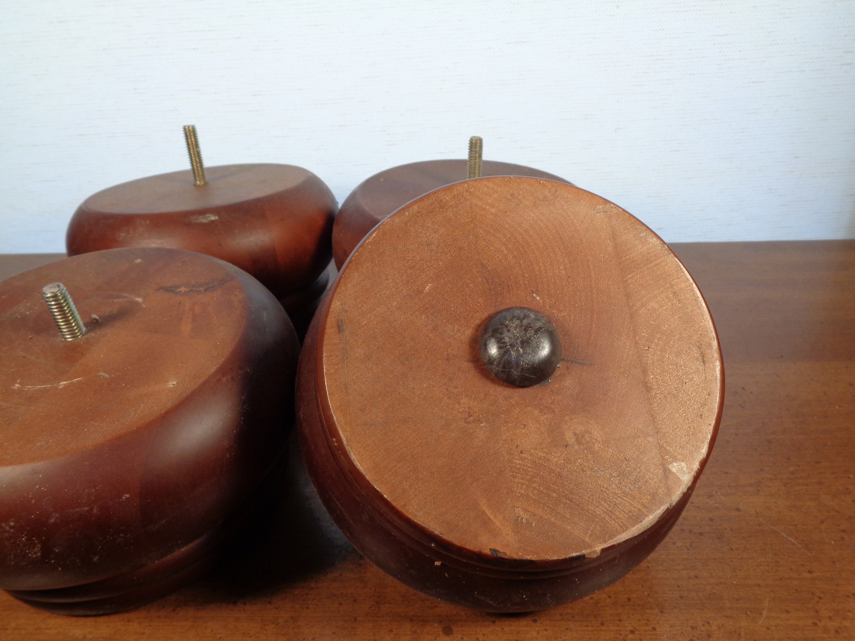 Massivholz Brötchen Füße 4er Set | Etsy