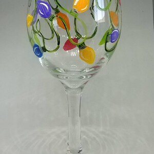 20oz and White Wine Handpainted Christmas lights