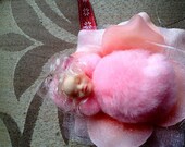 OOAK Christmas angel Ornament  Irish Flower Fairy baby collectible gift wccofg
