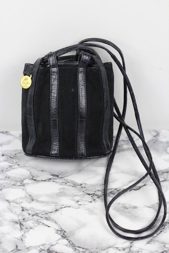 Early 2000s Mulberry Roger Saul Vintage Navy Suede