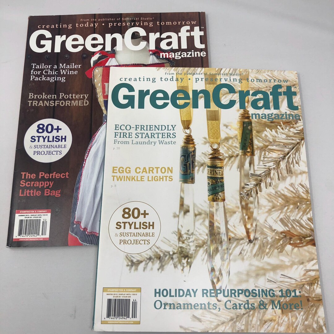 Mastercraft Magazine Craft Magazine Bundle Greencraft 2015 Summer & Winter Upcycling ...