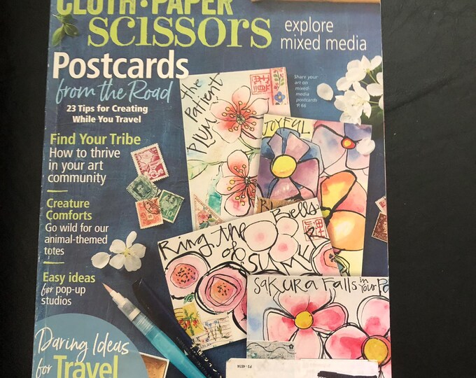 Cloth Paper Scissors Magazine Postcards From the Road | Mixed Media ...