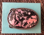 Wow Sterling Silver Pink Agate Belt Buckle Navajo Layaway Available