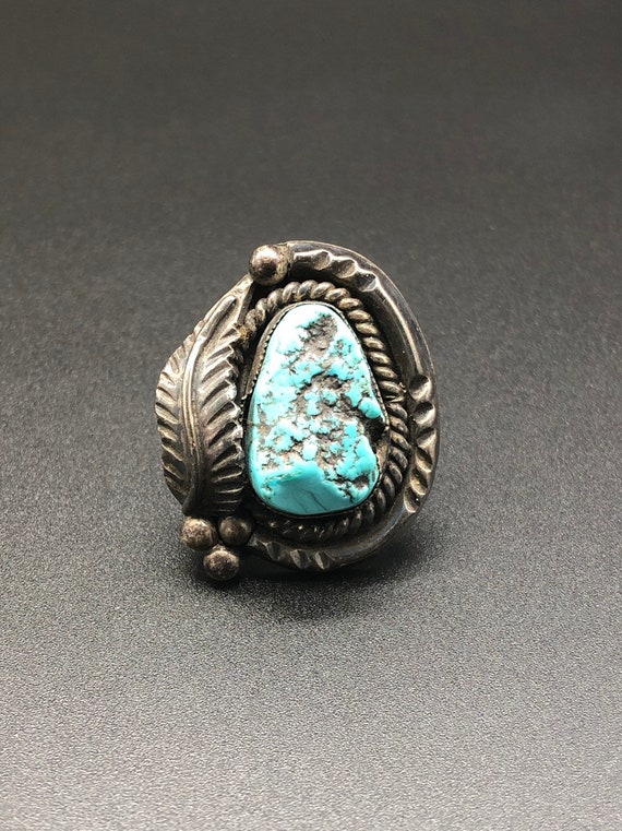 Large Amazing Navajo Sterling Silver and Turquoise