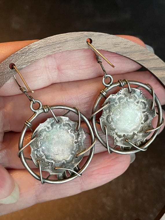 Awesome Sterling Silver Dangle Native American Dr… - image 4