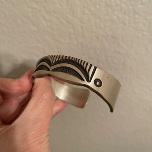 Heavy Emerson Bill Handmade Navajo Sterling Silver Cuff Bracelet Layaway Available image 8