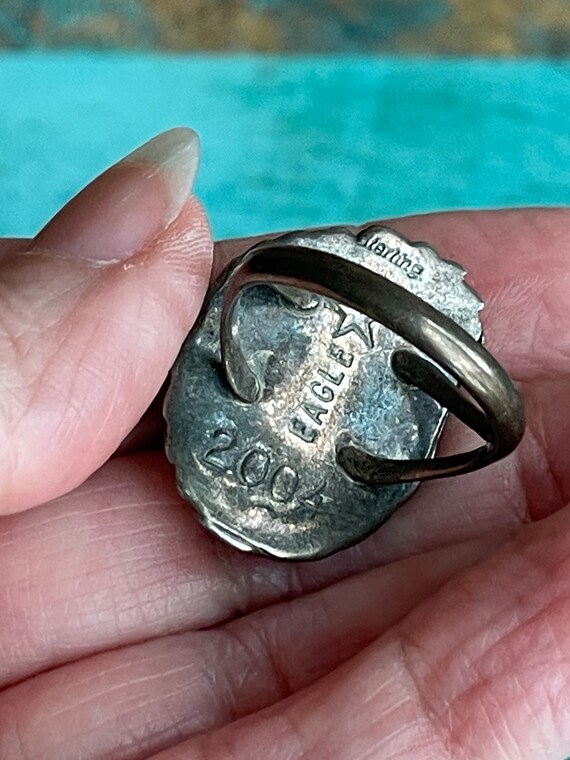 Native American Signed “Eagle” Sterling Silver Vi… - image 3