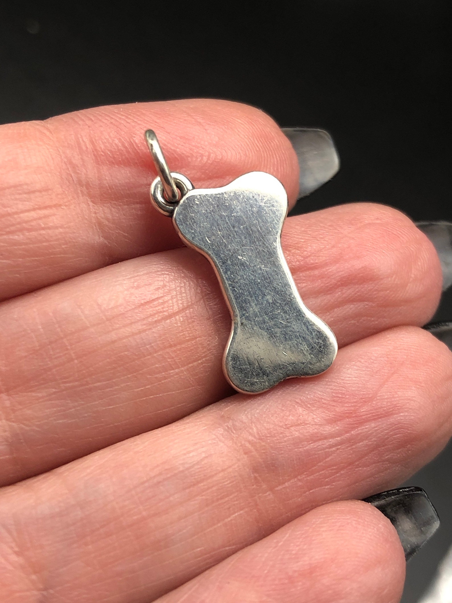 James Avery Charm Pendant Engravable Dog Bone Charm Sterling Etsy