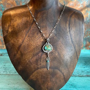 Artist Signed Chatfields Sterling Silver Turquoise Pendant for Necklace Layaway Available