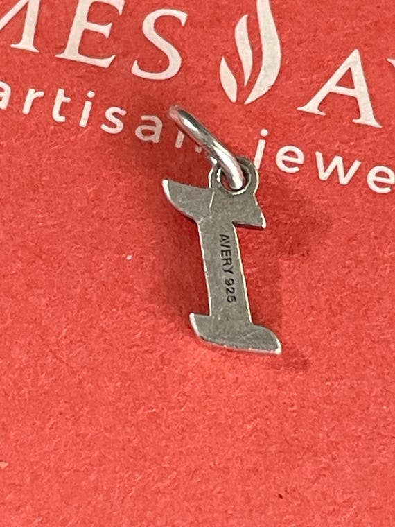 James Avery Sterling Silver Script Initial "I" Ch… - image 2