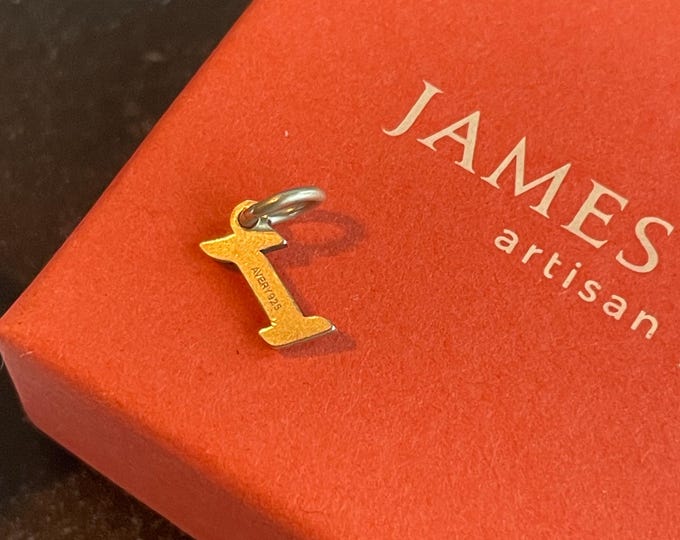 James Avery Sterling Silver Script Initial 