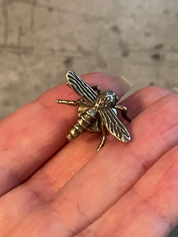 Sterling Silver Mosquito Bug Tie Tack