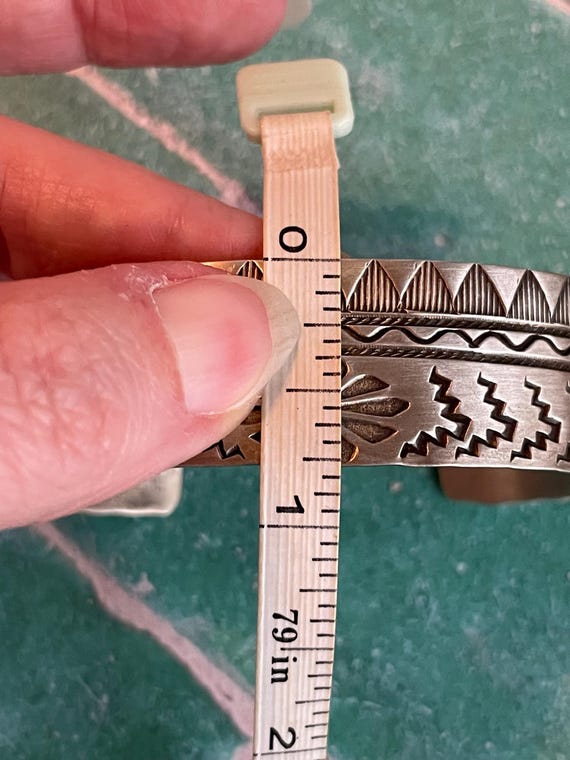 Signed Chatfields Sterling Silver Stunning Stampe… - image 6