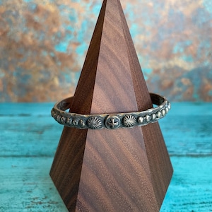 Signed Chatfields Sterling Silver Stunning Stamped Cuff Bracelet Layaway Available