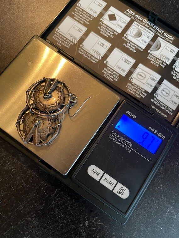 Awesome Sterling Silver Dangle Native American Dr… - image 7