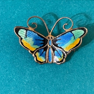 David Andersen Norway Enamel Brooch - Etsy