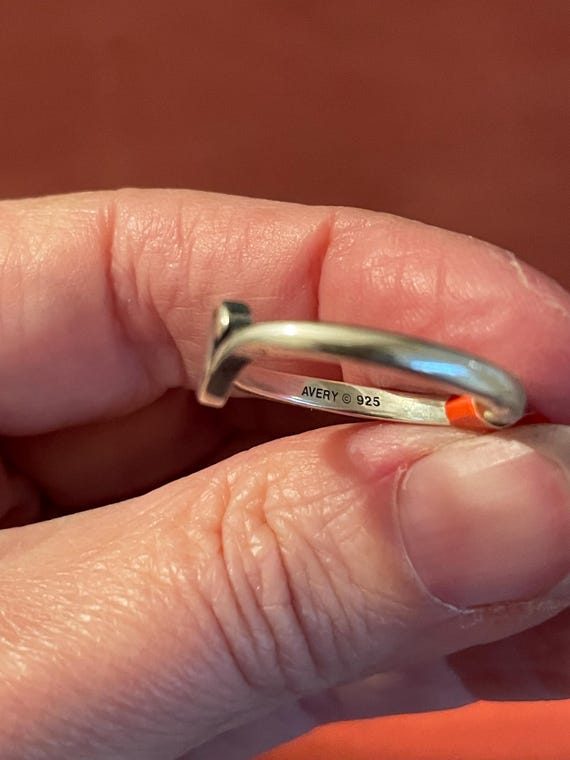 James Avery Sterling Silver Initial "C” Ring With… - image 3