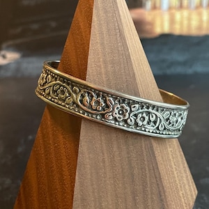 Vintage Sterling Silver Flower Cuff Bracelet Layaway Available