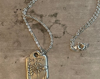 Darling Artisan “Be You” Pendant Necklace Sterling Silver Wildflower Layaway Available