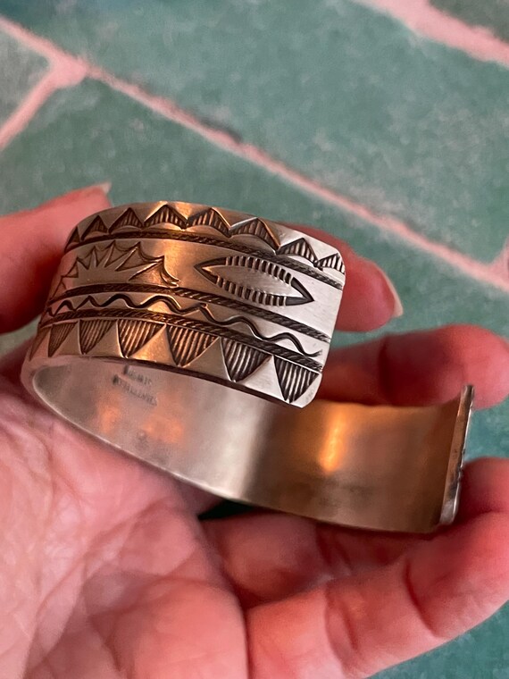 Signed Chatfields Sterling Silver Stunning Stampe… - image 4