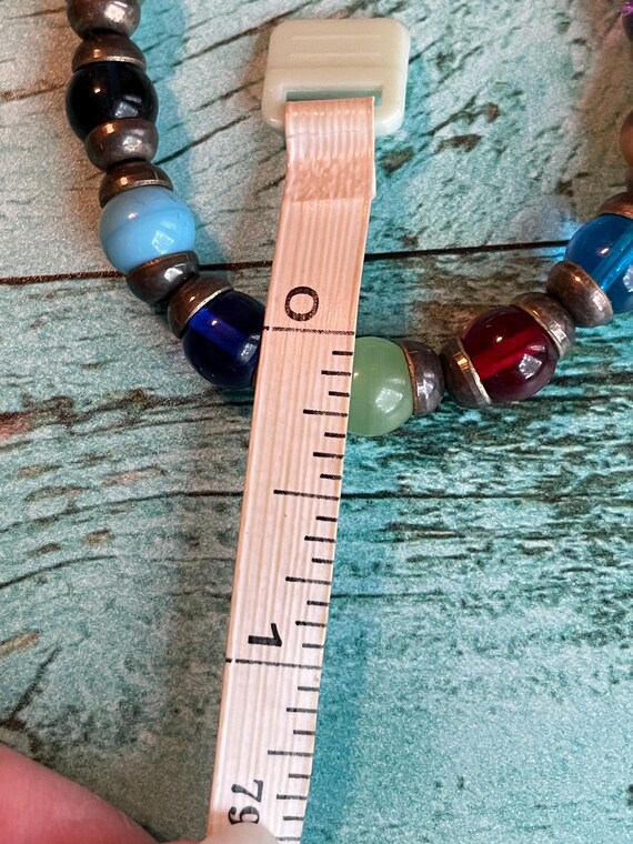 Sterling Silver and Multi Color Hand Strung Beade… - image 5