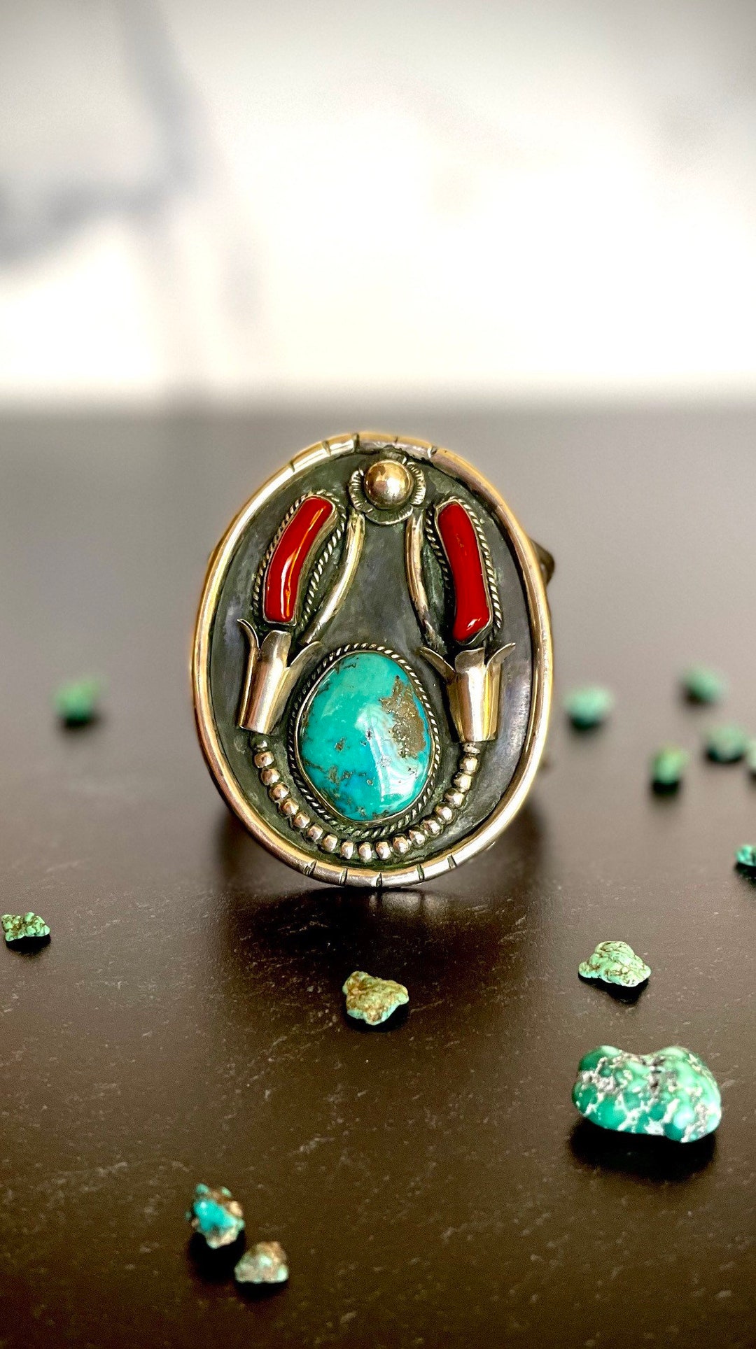 Absolutely Fabulous Navajo Vintage Squash Blossom Cuff Bracelet ...