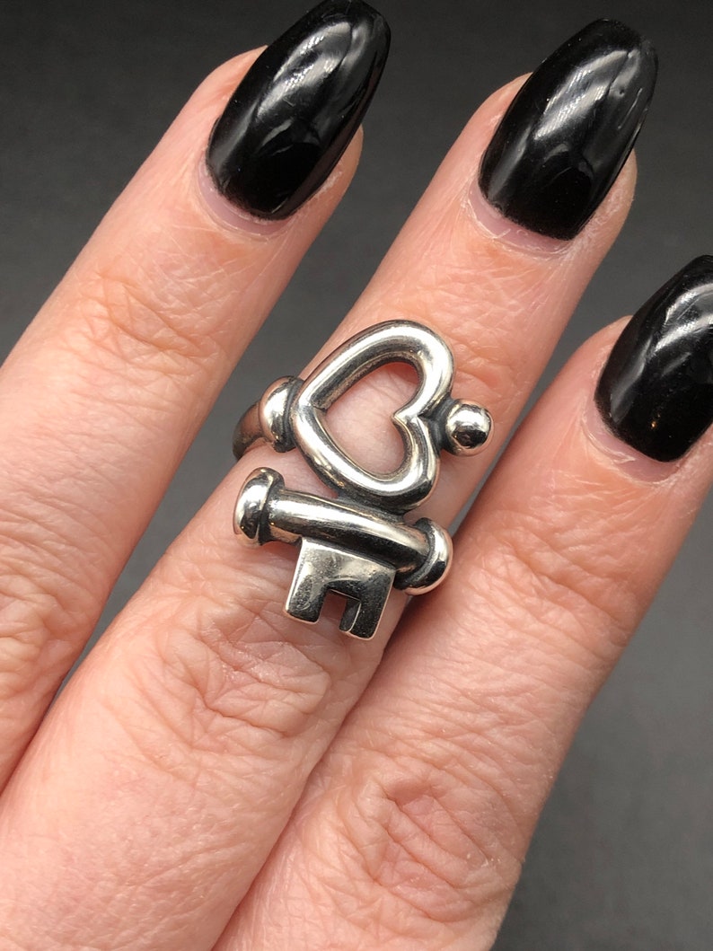 James Avery Sterling Silver Key to My Heart Ring Size 5 Etsy