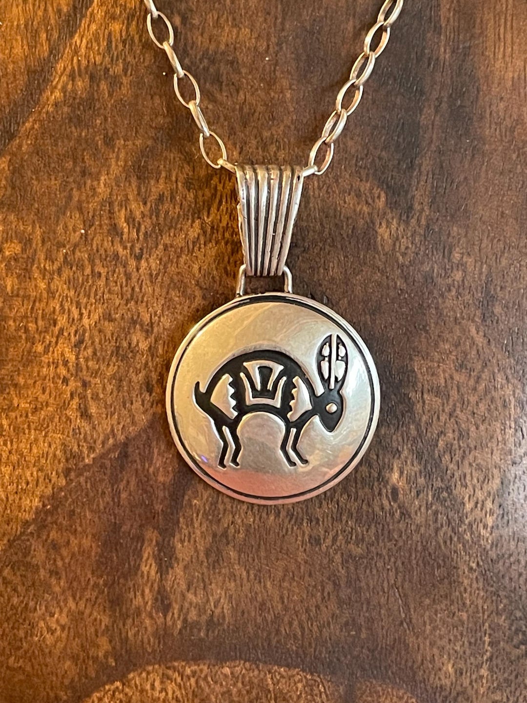Vintage Native American Sterling Silver Mimbres Mogollon Rabbit Pendant ...