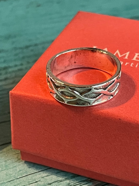 Rare Retired James Avery Crown of Thorns Band Sterling Silver Ring Etsy