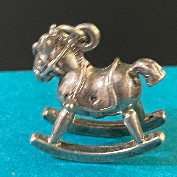 Vintage Sterling Silver Rocking Horse Charm