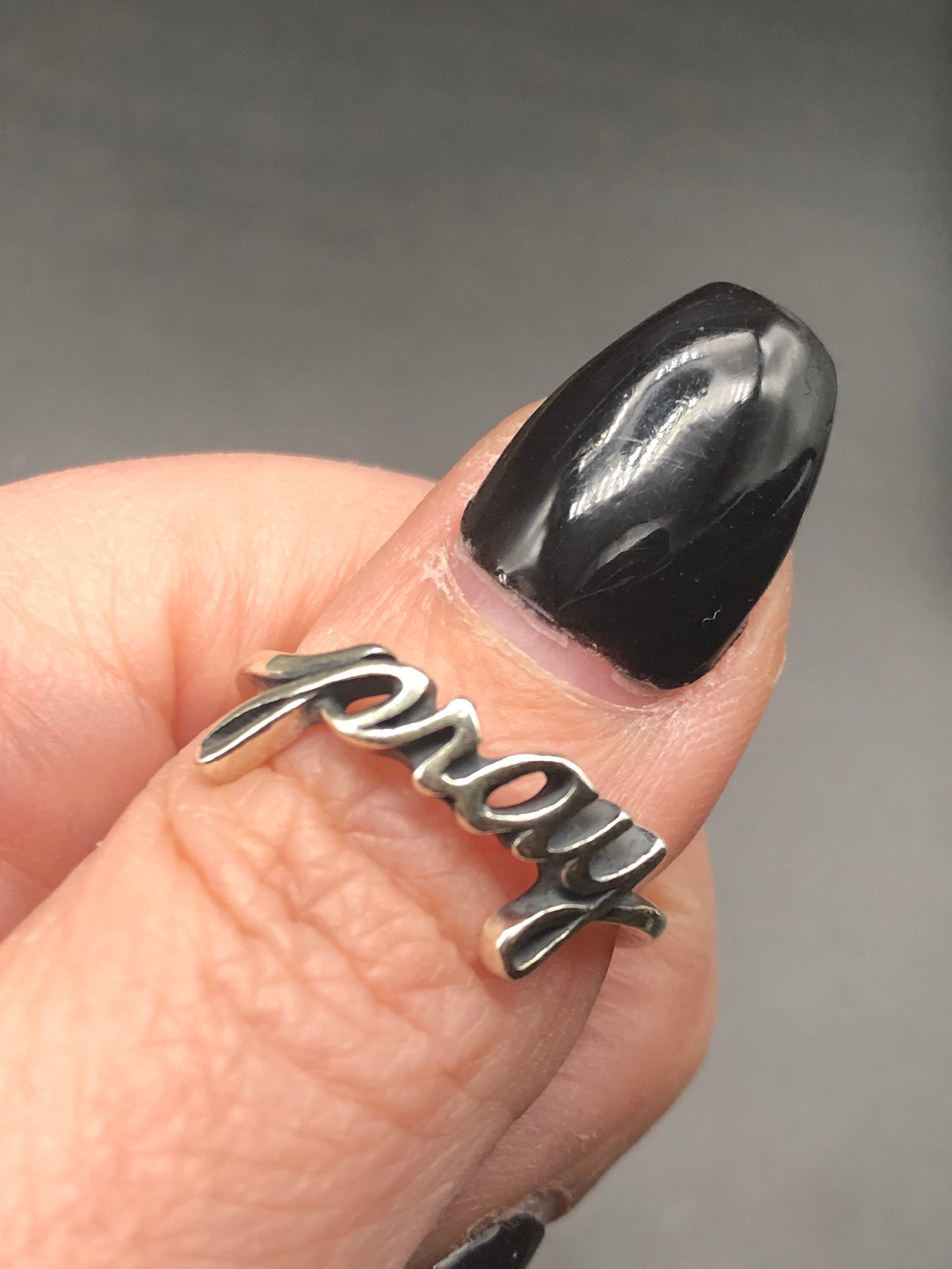James Avery Sterling Silver Pray Ring Size 6 Etsy