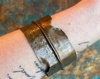 Artisan Copper Wide Southwestern Cuff Bracelet