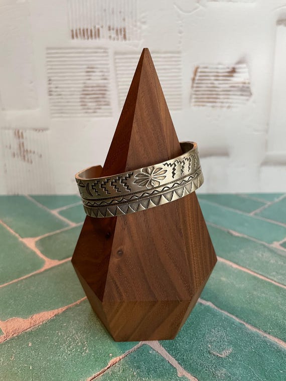 Signed Chatfields Sterling Silver Stunning Stampe… - image 1