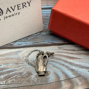 James Avery Golf Club Bag Charm ~ Retired Silver ~ Collector Item JA Box  X-Rare