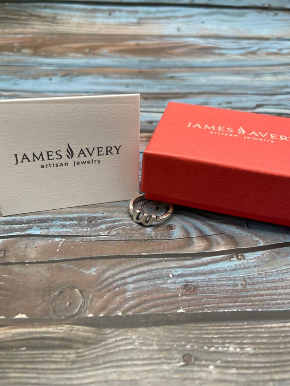 James Avery Sterling Silver Initial “M” or "W" Ri… - image 3