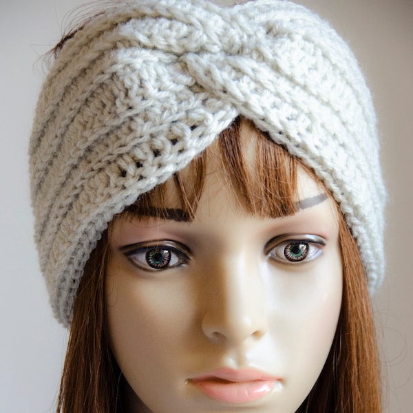 Womens Crochet Twisted Ear Warmer - Headband - Twisted Headband - Turban Headband - Women - Teens - Hair Accessories