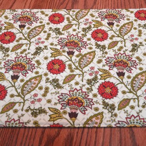 Floral Placemats, Set of 4, Tablemats, Dining table mats, Kitchen Decor image 3