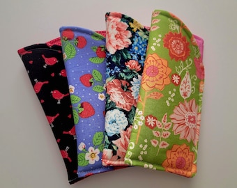 Padded Eyeglasses Case: Cotton Glasses Protector, Medium Size