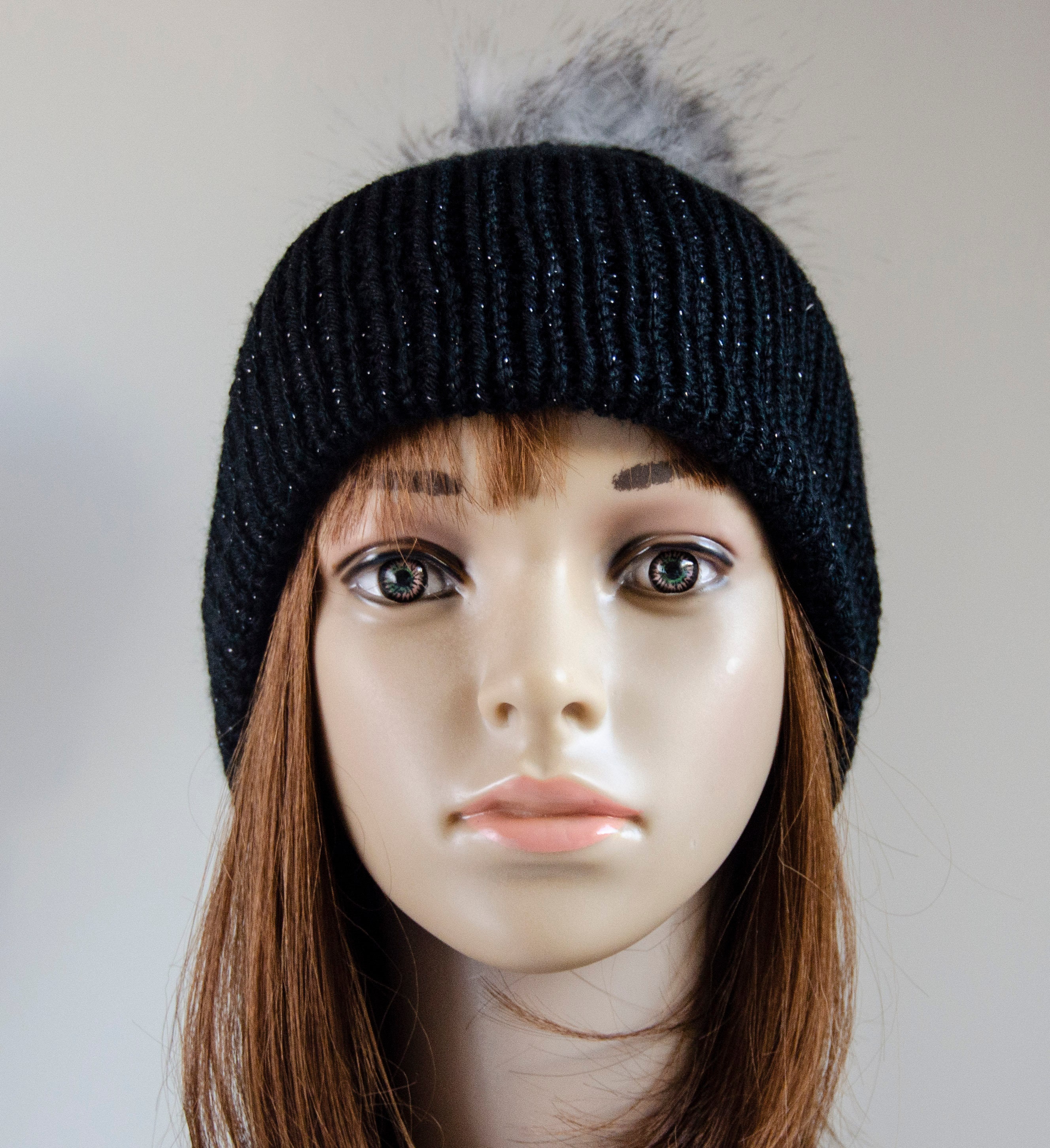 Knit Beanie Winter Hat for Women or Teens Removable Faux Fur Etsy