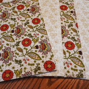 Floral Placemats, Set of 4, Tablemats, Dining table mats, Kitchen Decor