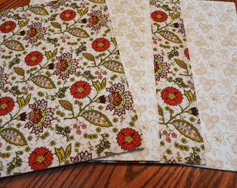 Floral Placemats, Set of 4, Tablemats, Dining table mats, Kitchen Decor